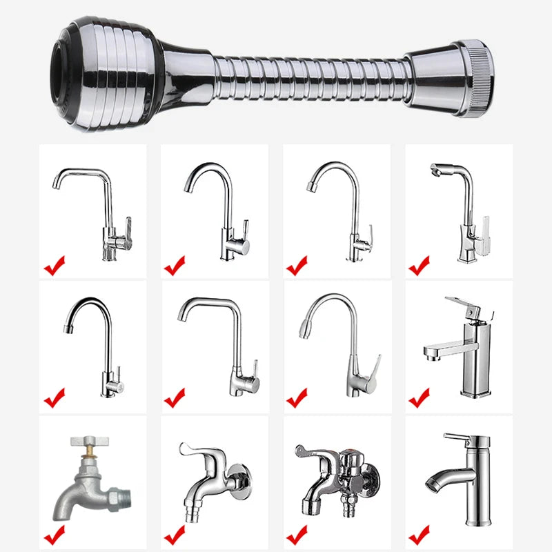 Extensor de Torneira 2 Modos com Rotação 360° - Acessório Prático para Economia de Água