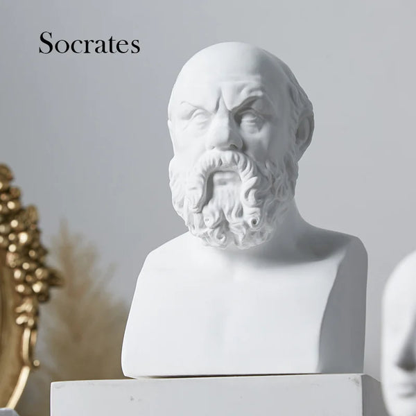 Escultura Abstrata de Rosto Socrates