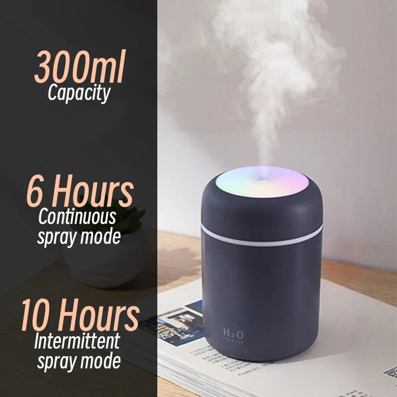 Umidificador Portátil Xiaomi 300ml H2O Air - Difusor de Aroma Mini USB com Névoa Fria